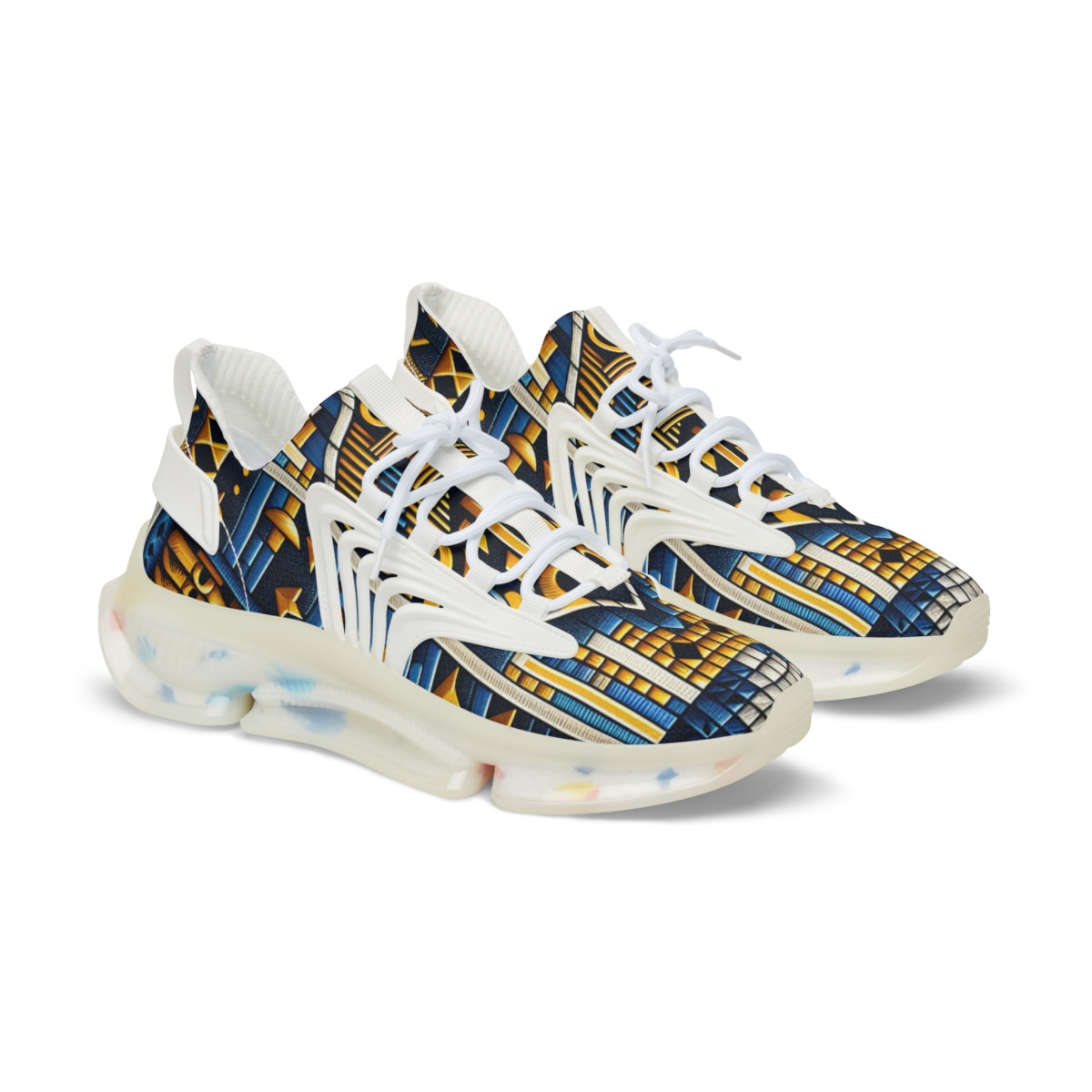 "AfroStride Kente Kicks" - Men's Mesh Sneaker