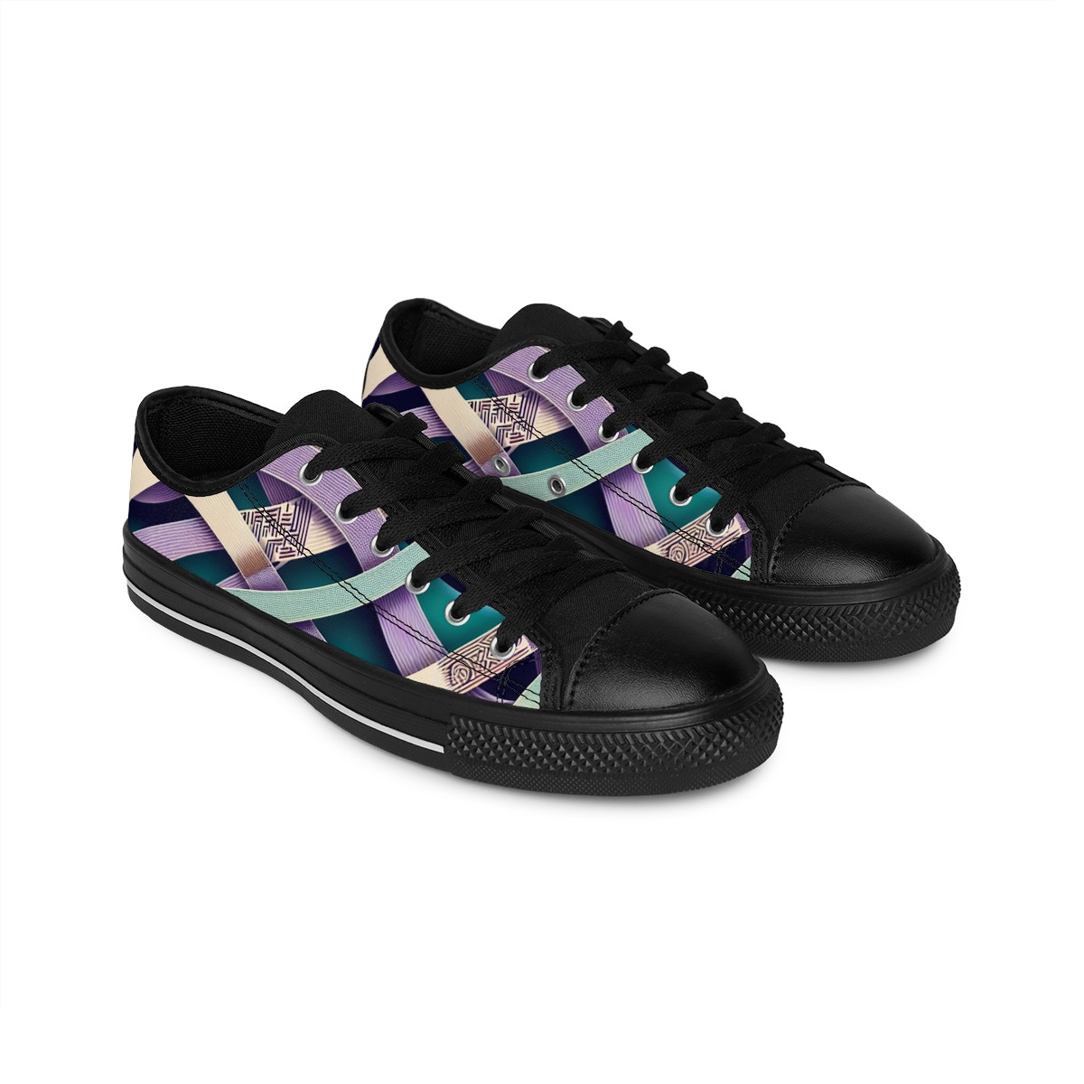 "AfroFusion Kente Kicks" - Women's Sneakers