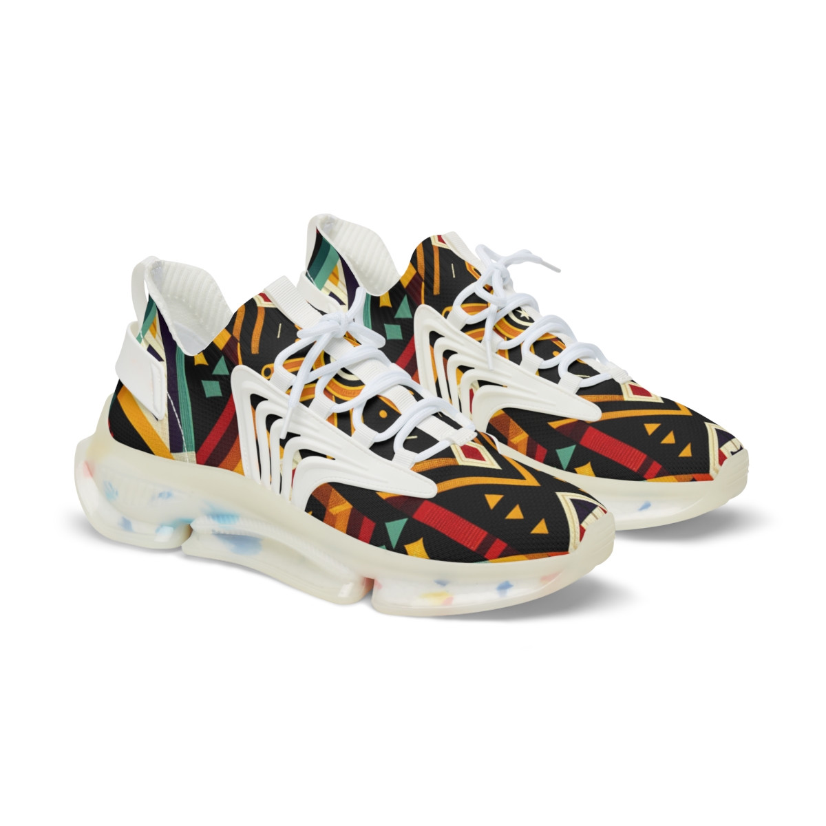 "AfroFusion Kente Kicks" - Men's Mesh Sneaker