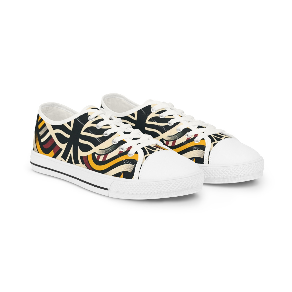 "AfroPulse Kente Kicks" - Men's Lowtop Sneakers