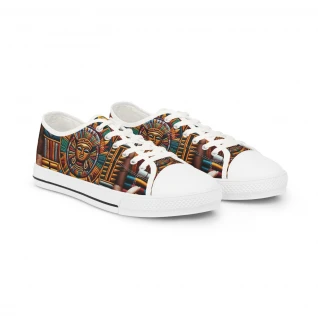 "AfroStride Kente Kicks" - Men's Lowtop Sneakers