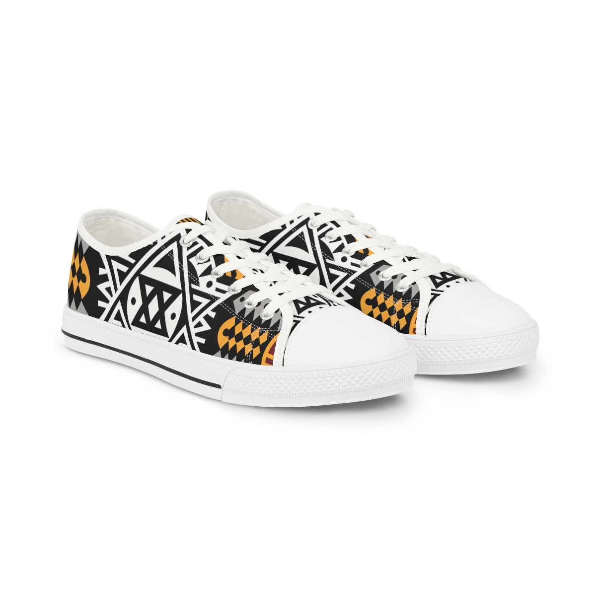 "AfroFusion Kente Kicks" - Men's Lowtop Sneakers