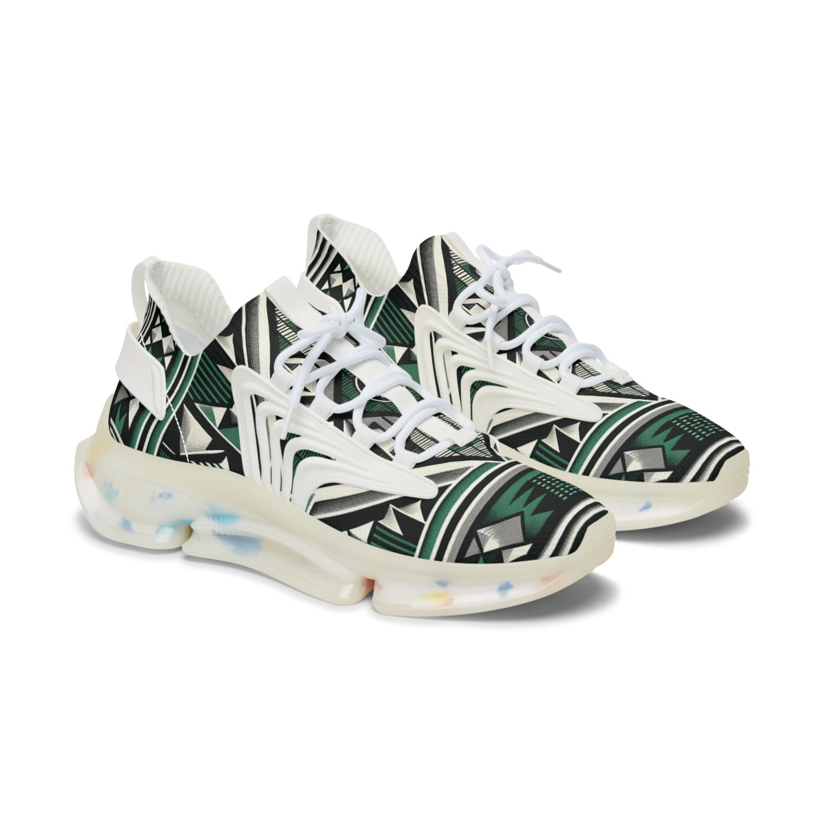"AfroVogue Kente Kicks" - Women's Mesh Sneaker