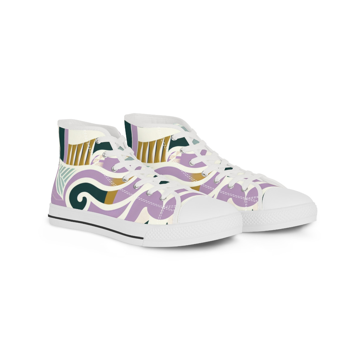 "AfroStreak Kente Kicks" - Men's High top Sneakers