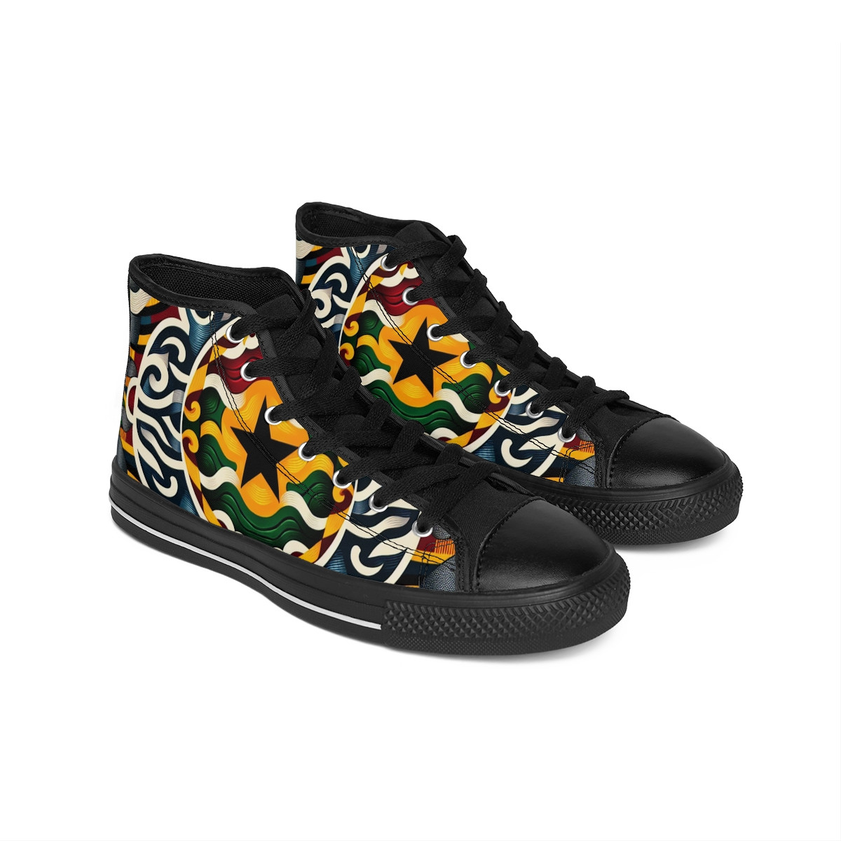 AfroStride Kente Kicks - Women's Classic Sneakers