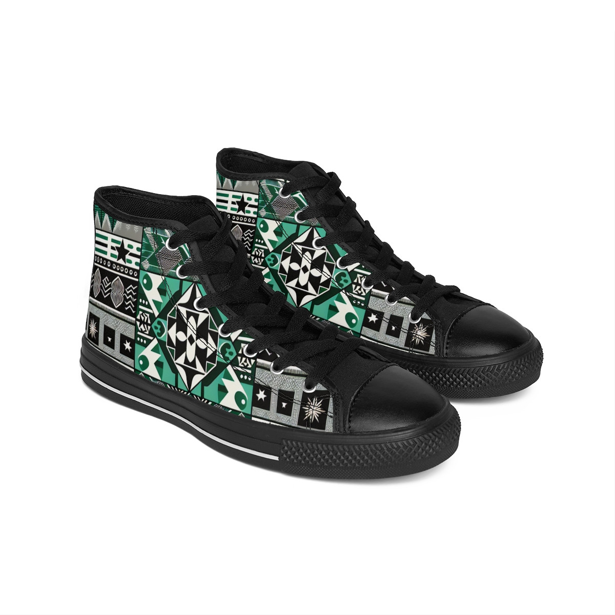 "AfroVibes Kente Kicks" - Women's Classic Sneakers