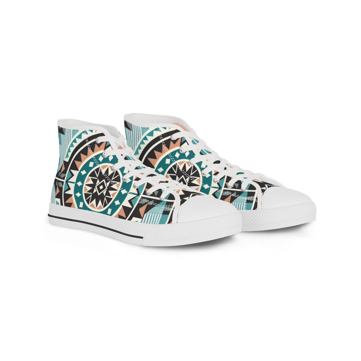 "AfroFusion Kente Kicks" - Men's High top Sneakers