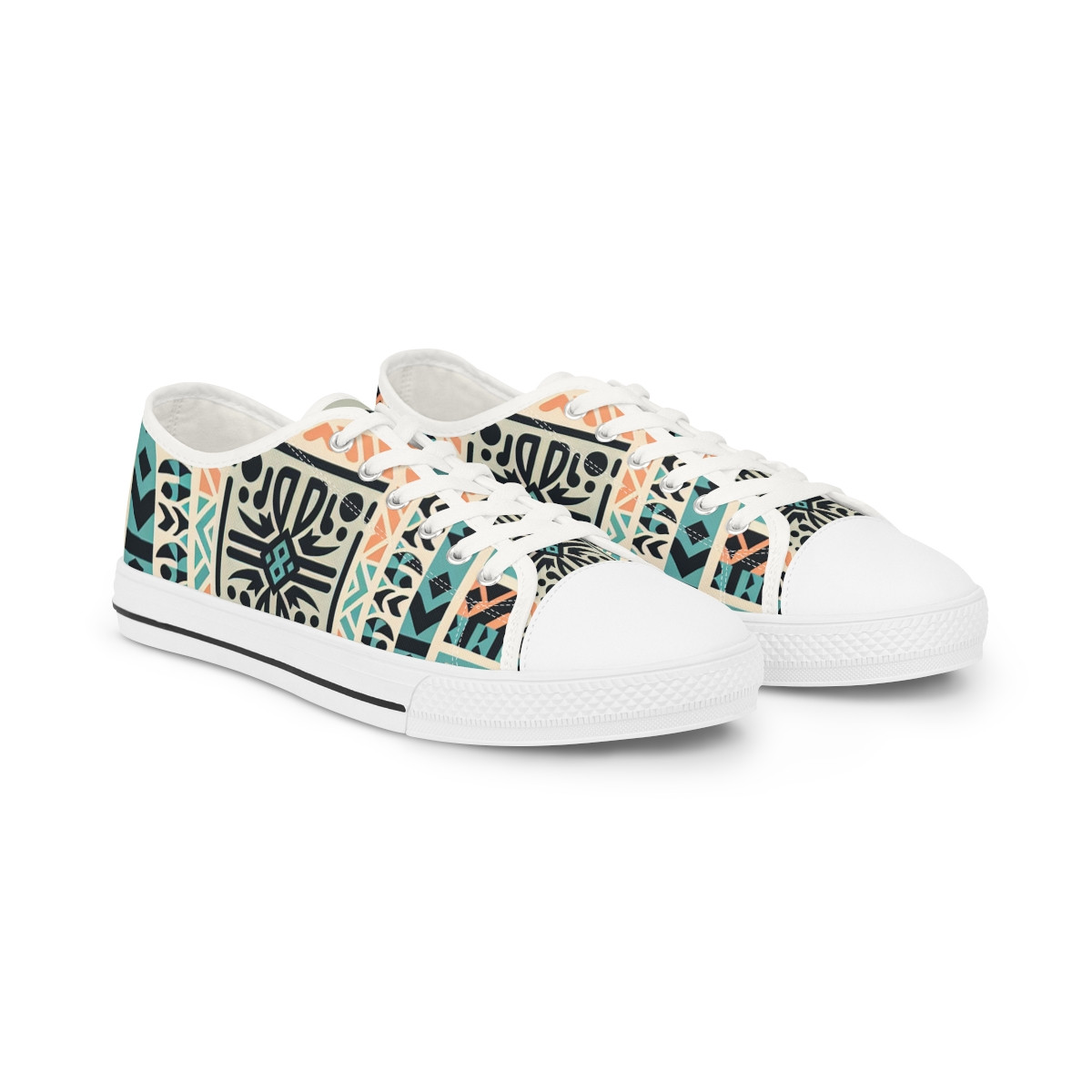 "Ashanti Stride - Vibrant Kente Sneakers" - Men's Lowtop Sneakers
