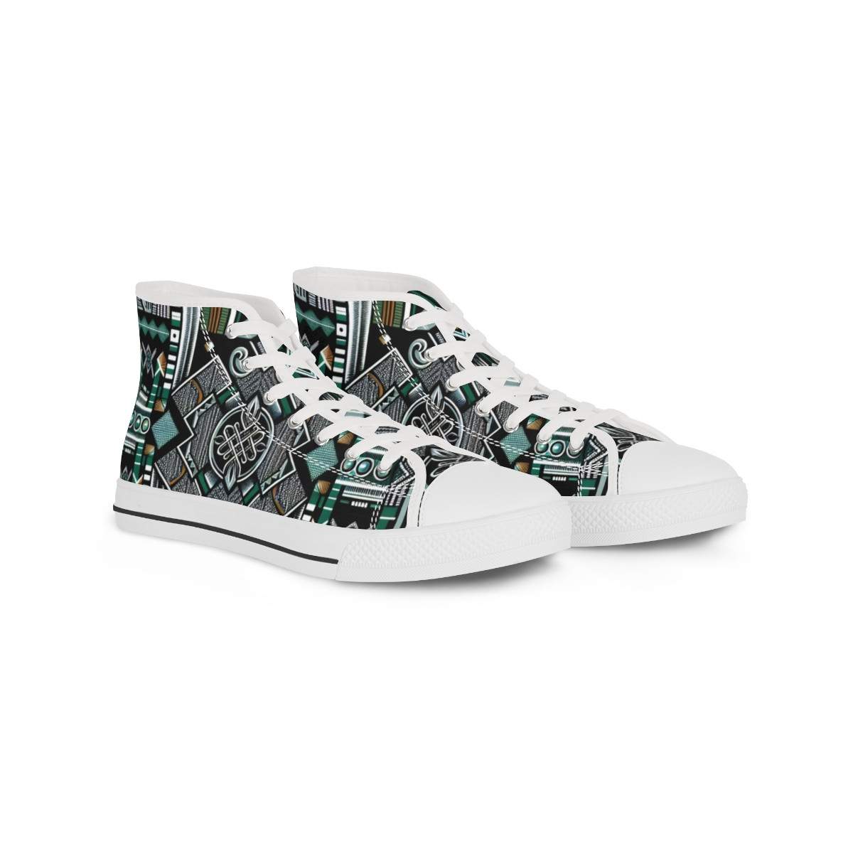"AfroStride Kente Kicks" - Men's High top Sneakers