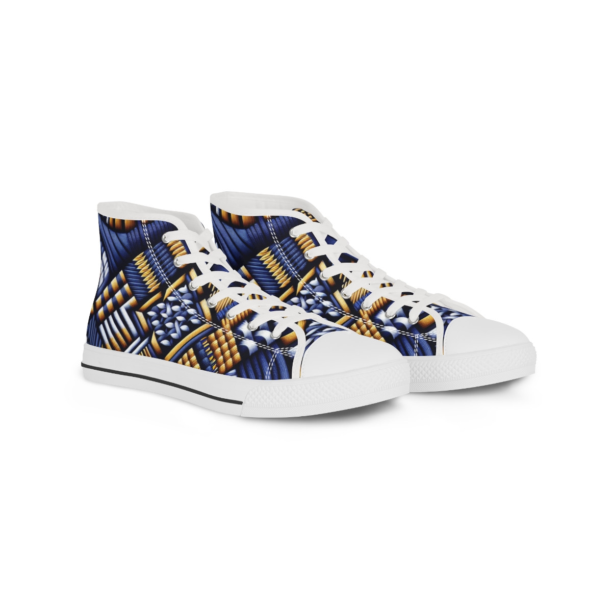 "AfroZenith Kente Kicks" - Men's High top Sneakers
