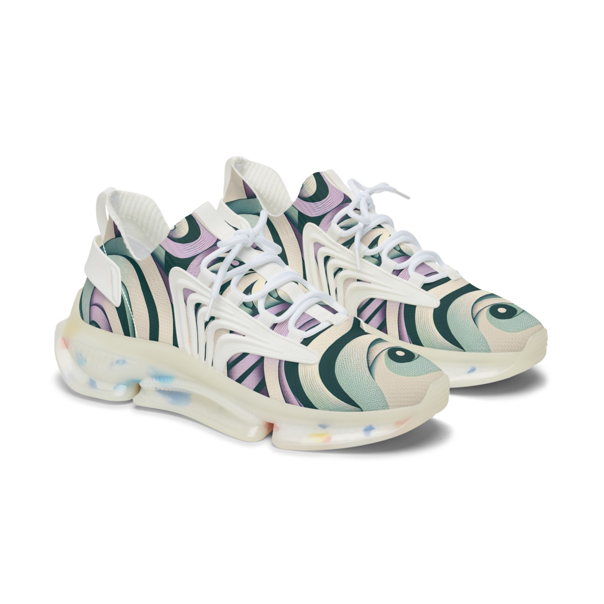 "HeritageStride Kente Kicks" - Women's Mesh Sneaker
