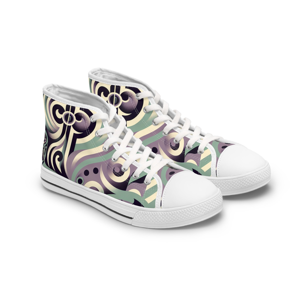 "AfroStride Kente Kicks" - Womn's High top Sneakers