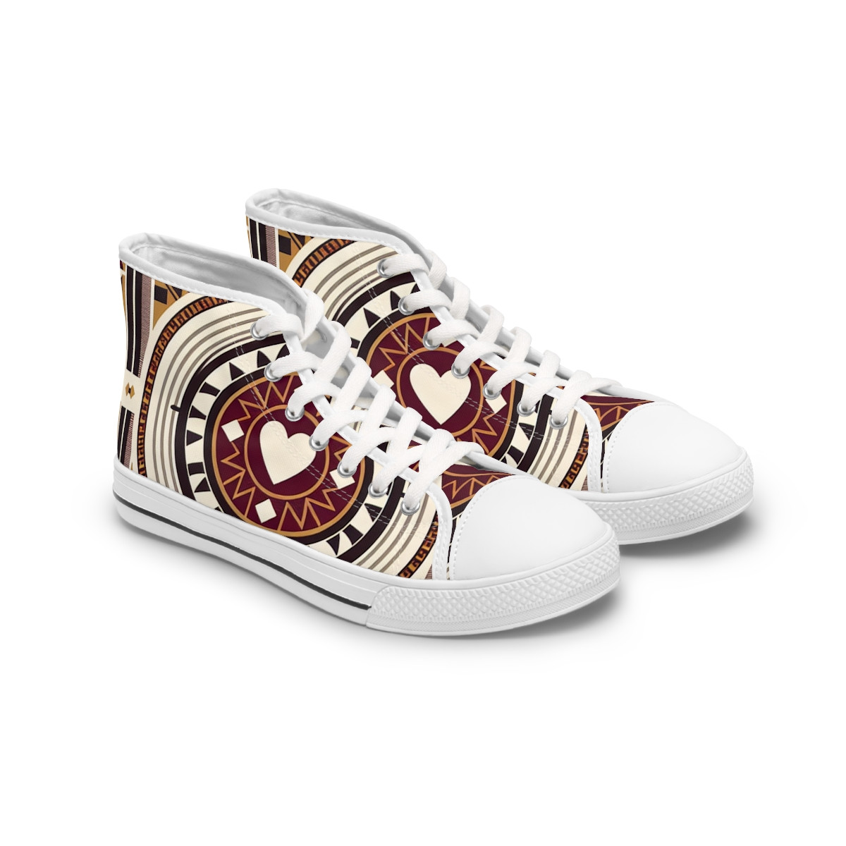"AfroStride Kente Kicks" - Womn's High top Sneakers