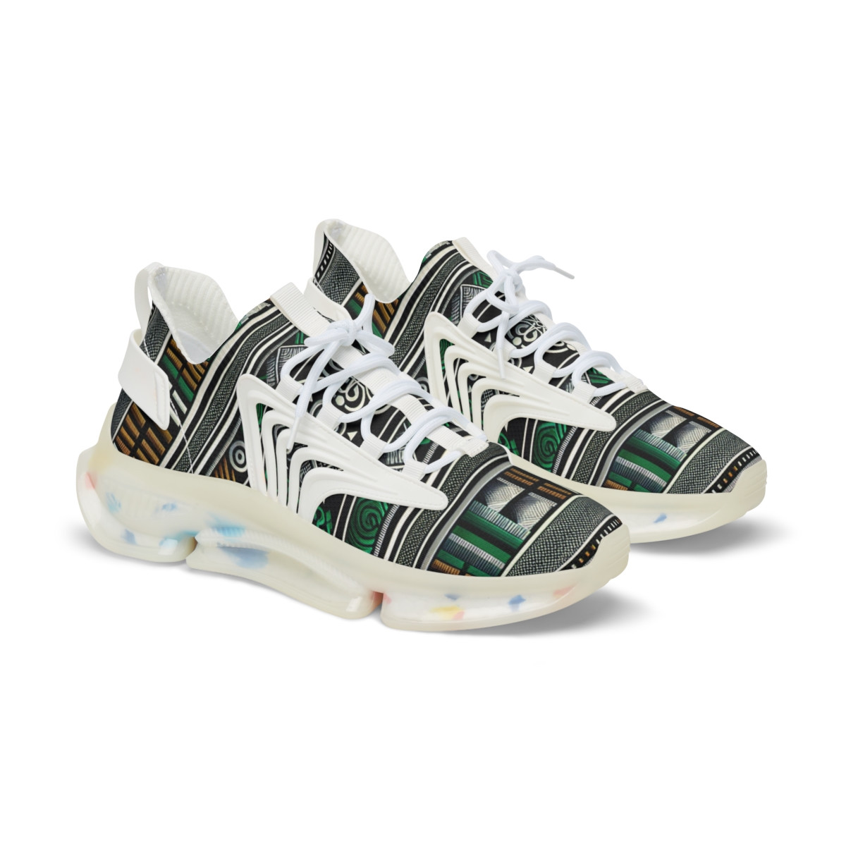"Kente Kicks: AfroFusion Footwear" - Men's Mesh Sneaker