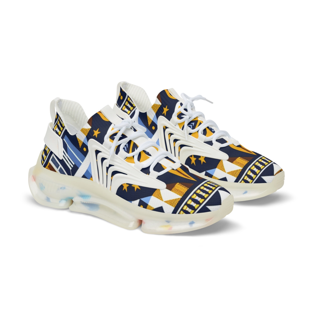 "AfroStride Kente Kicks" - Men's Mesh Sneaker