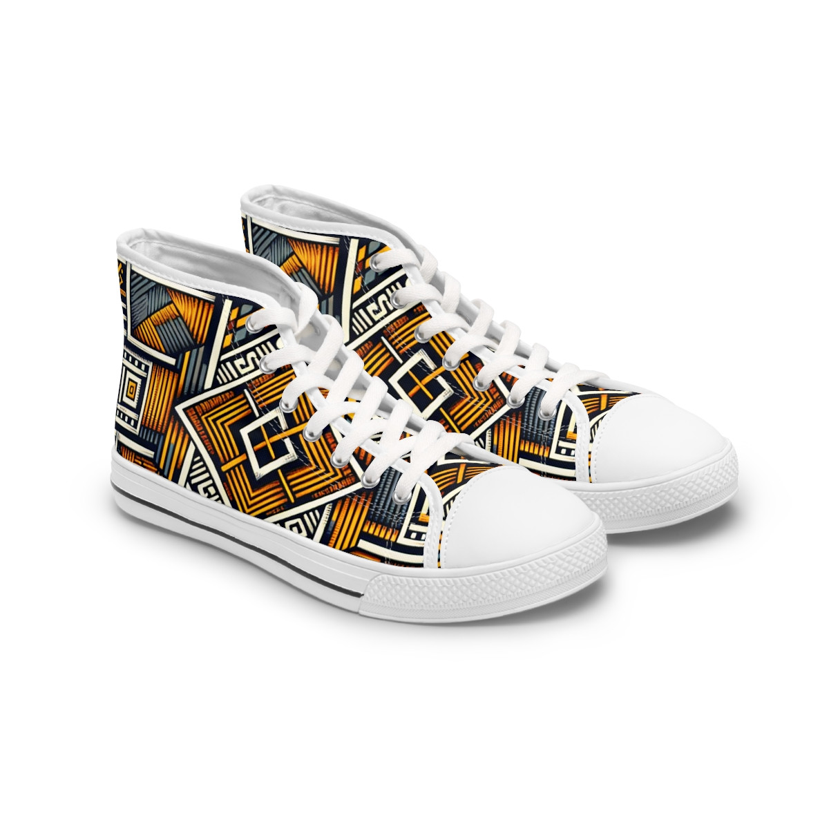 "African Majesty Kente Kicks" - Womn's High top Sneakers