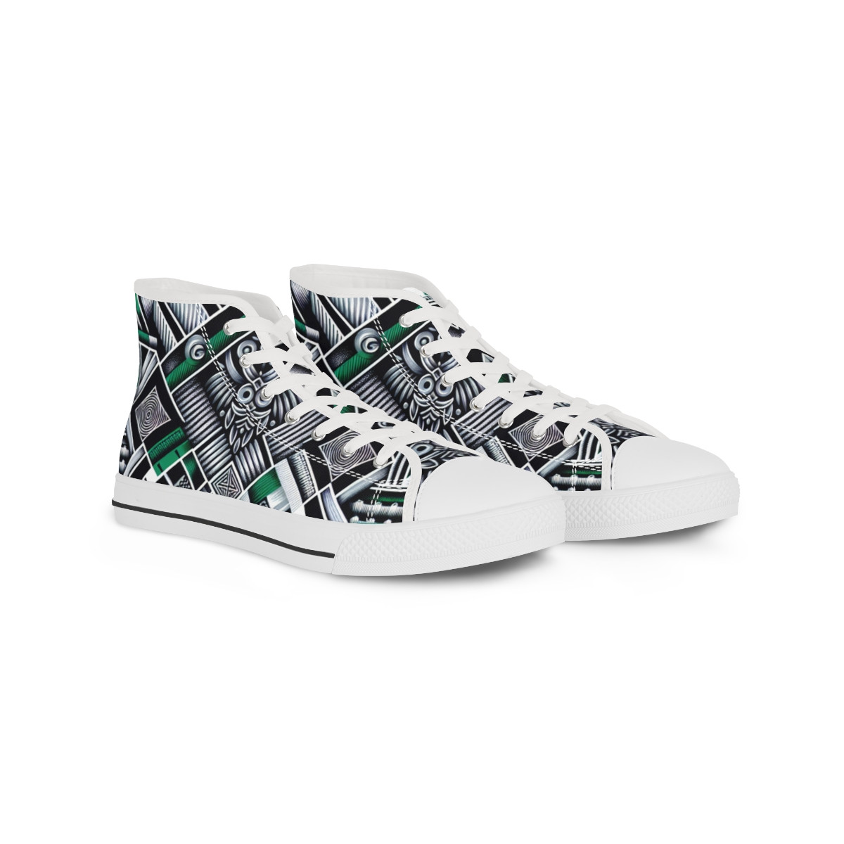 "AfroFusion Kente Kicks" - Men's High top Sneakers