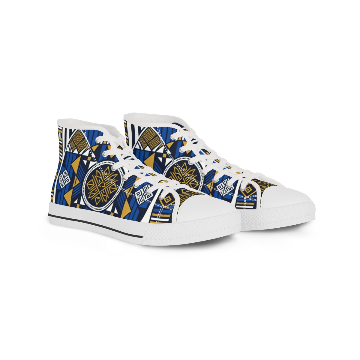 "AfroStride Kente Kicks" - Men's High top Sneakers