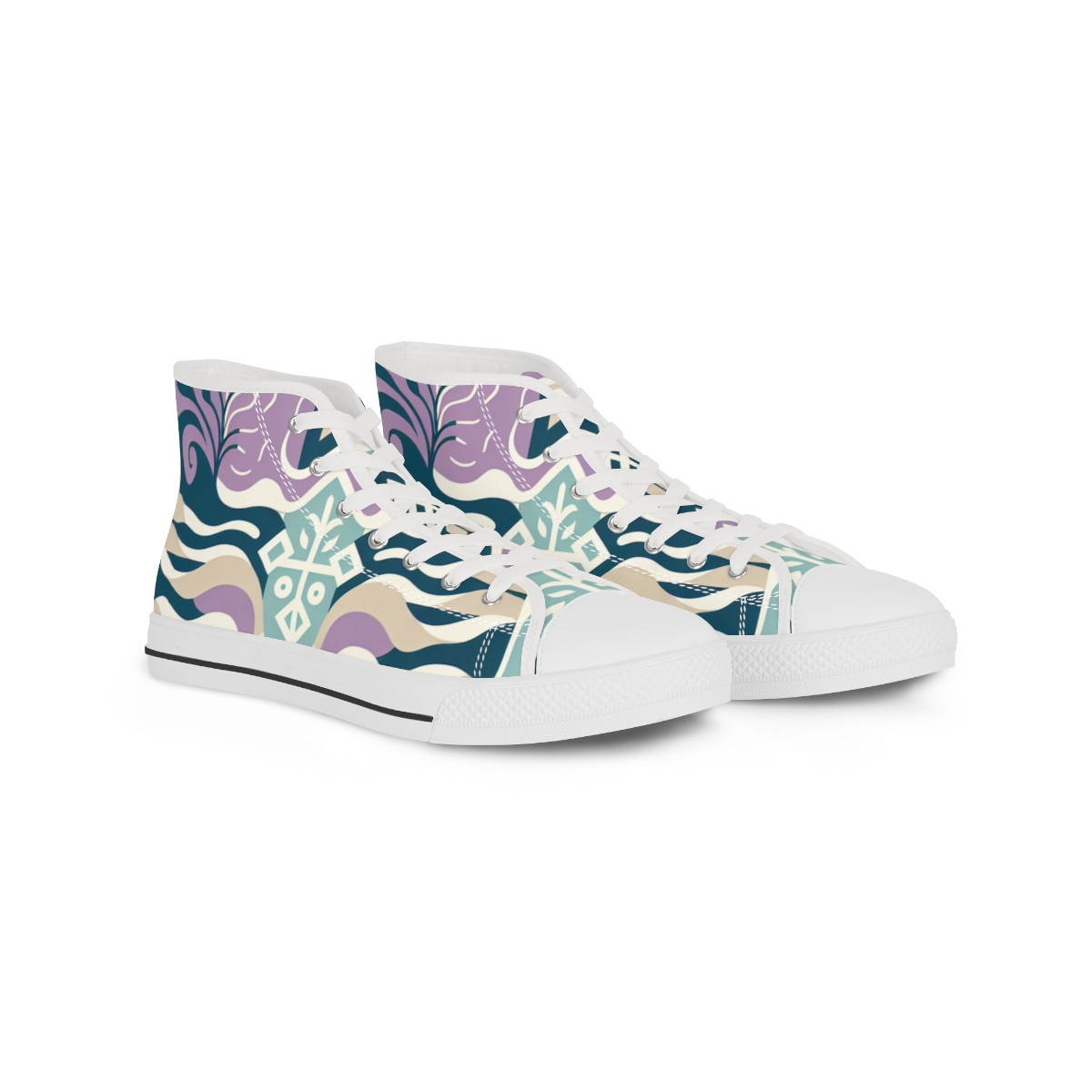 "AfroFusion Kente Kicks" - Men's High top Sneakers