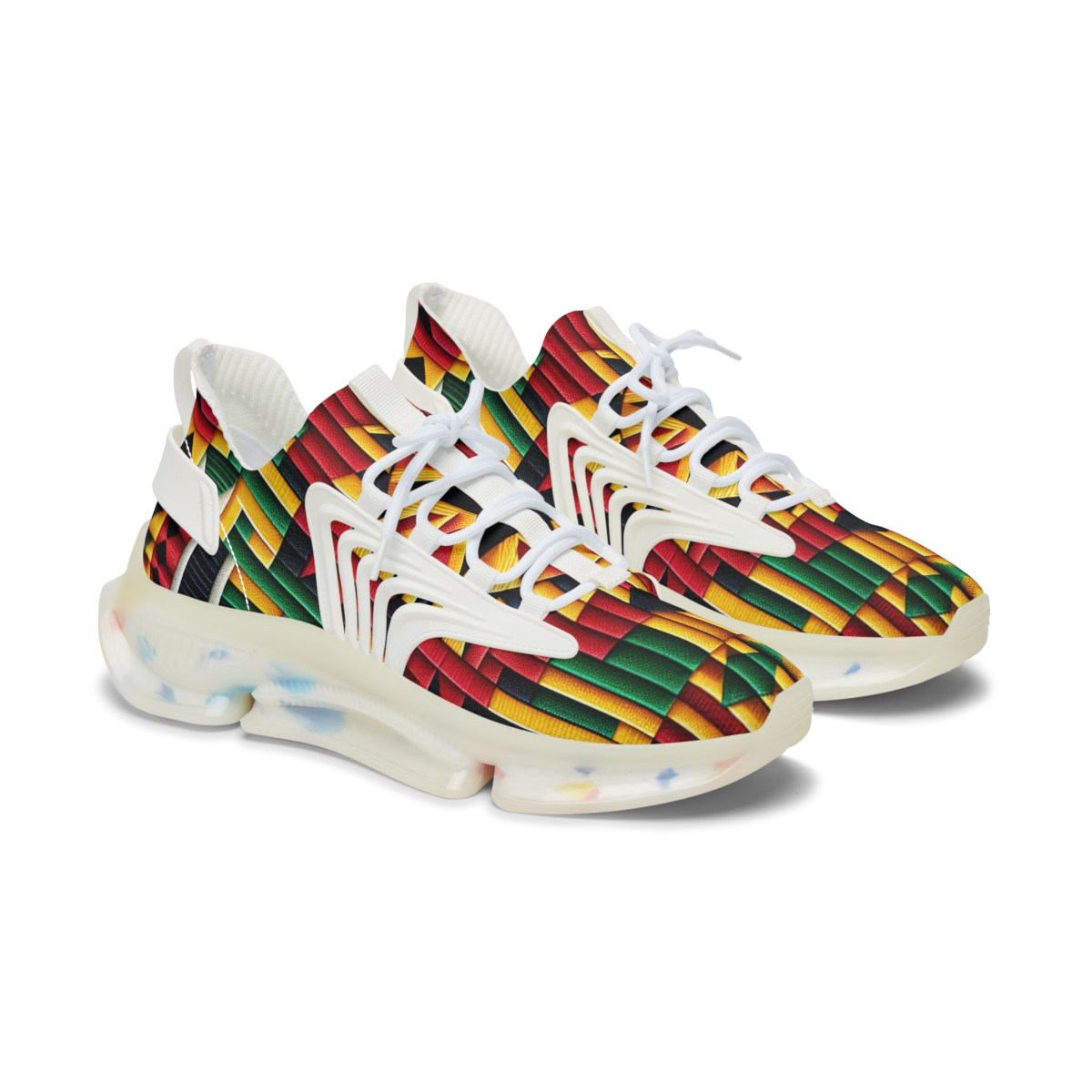 "AfroEchelon Kente Kicks" - Women's Mesh Sneaker