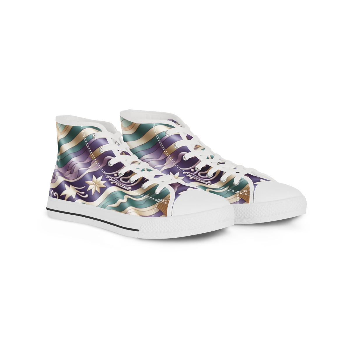 "AfroDynasty Kente Kicks" - Men's High top Sneakers