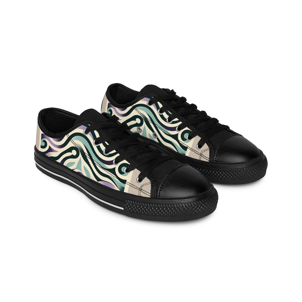 "Heritage Stride Kente Kicks" - Women's Sneakers