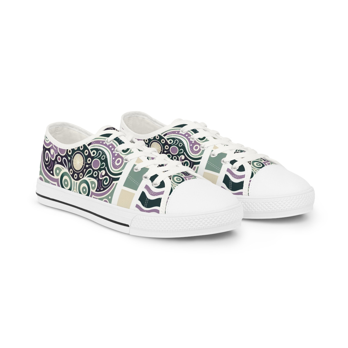 "AfroFusion Kente Kicks" - Men's Lowtop Sneakers