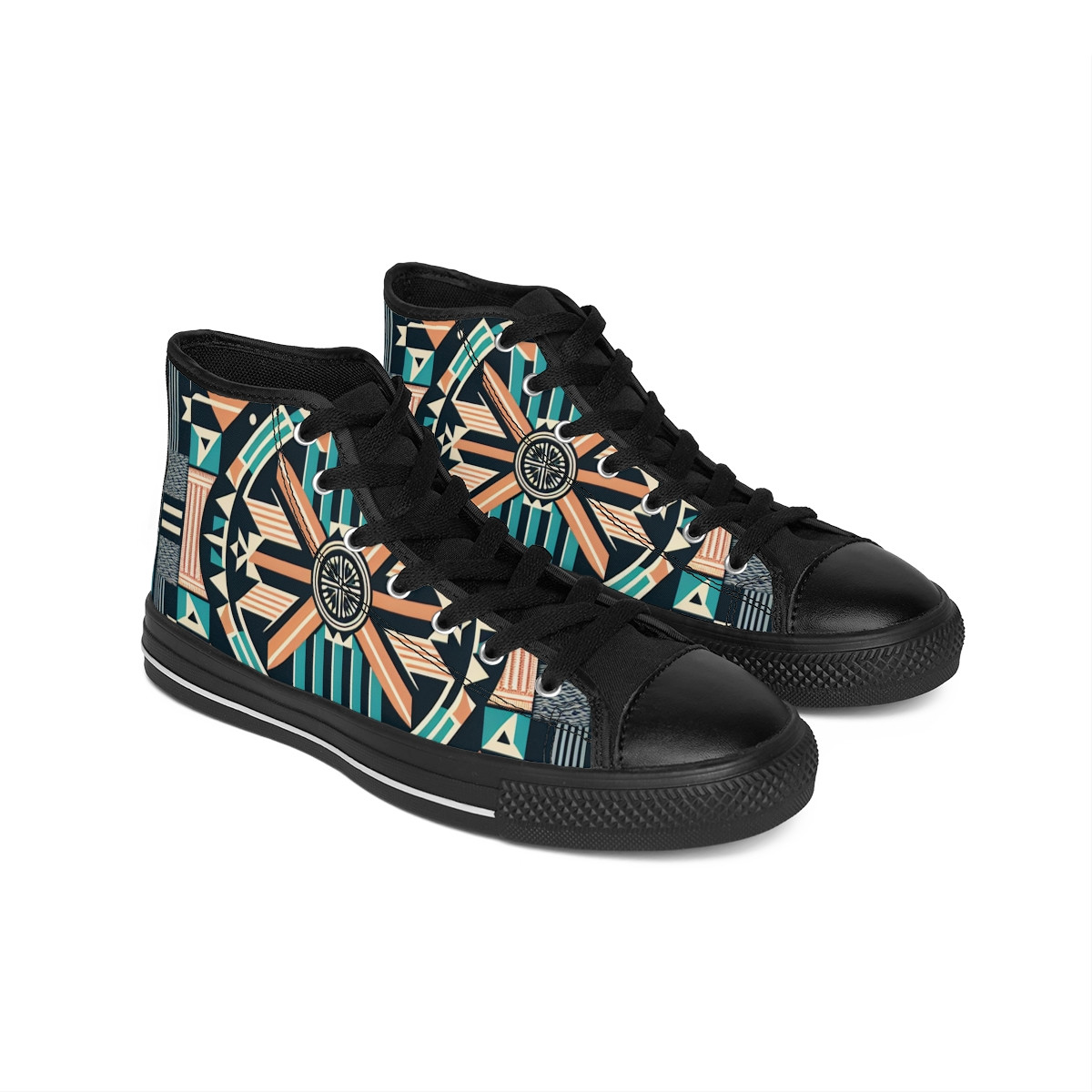 "AfroStride Kente Kicks" - Women's Classic Sneakers