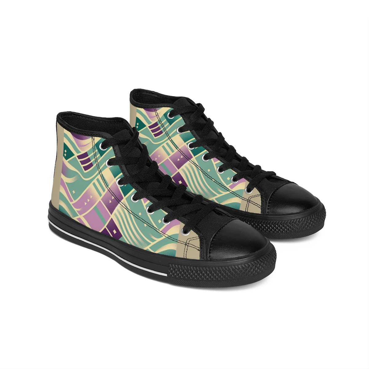 "AfroStride Kente Kicks" - Women's Classic Sneakers