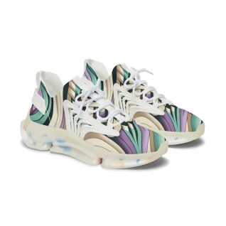 "AfroStride Kente Kicks" - Women's Mesh Sneaker