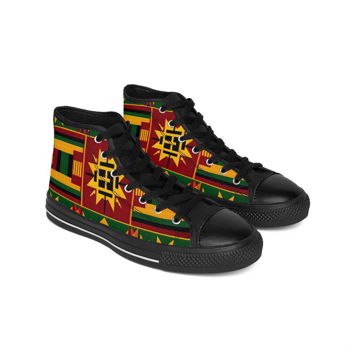 "AfroStride Kente Kicks" - Men's Classic Sneakers