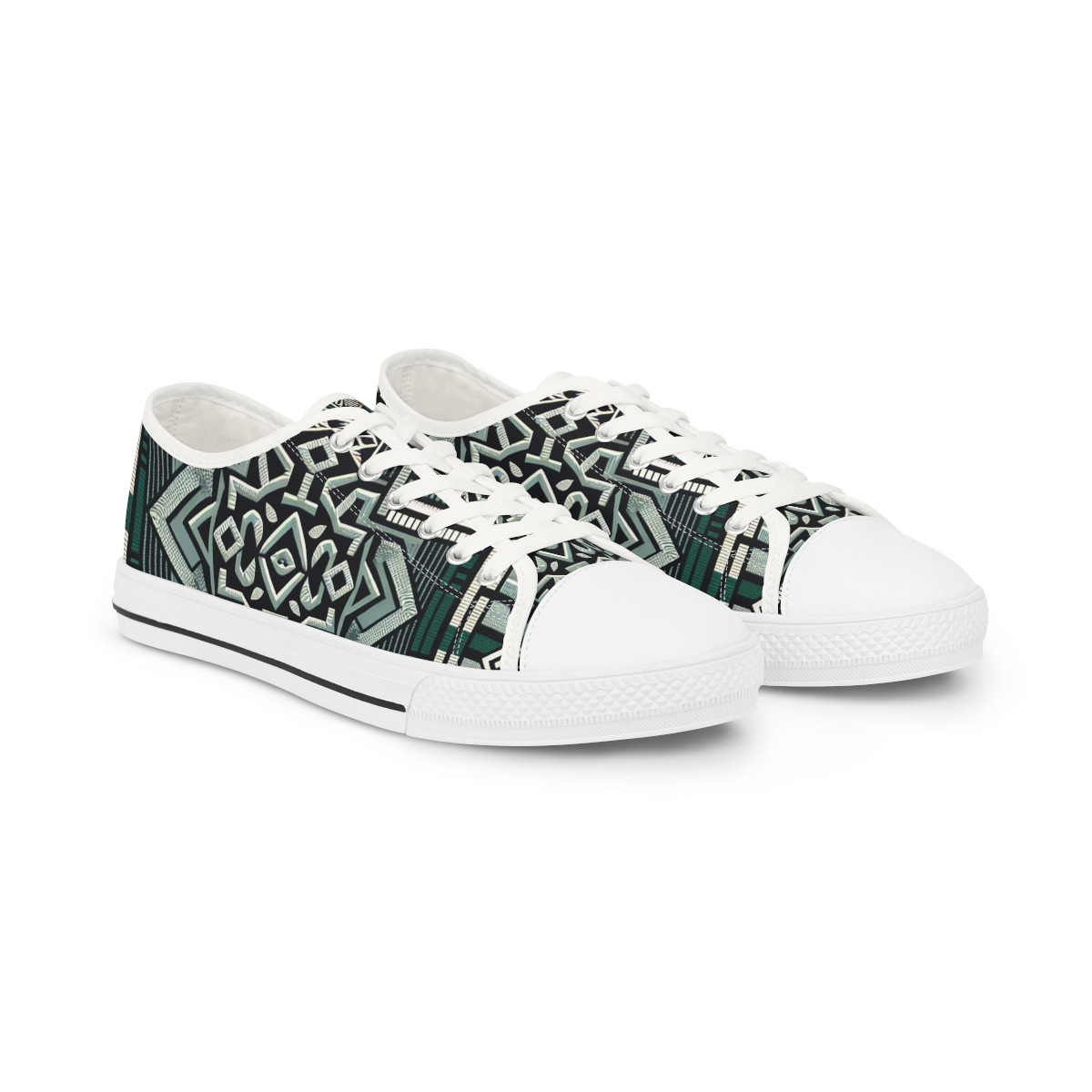 "AfroStride Kente Kicks" - Men's Lowtop Sneakers