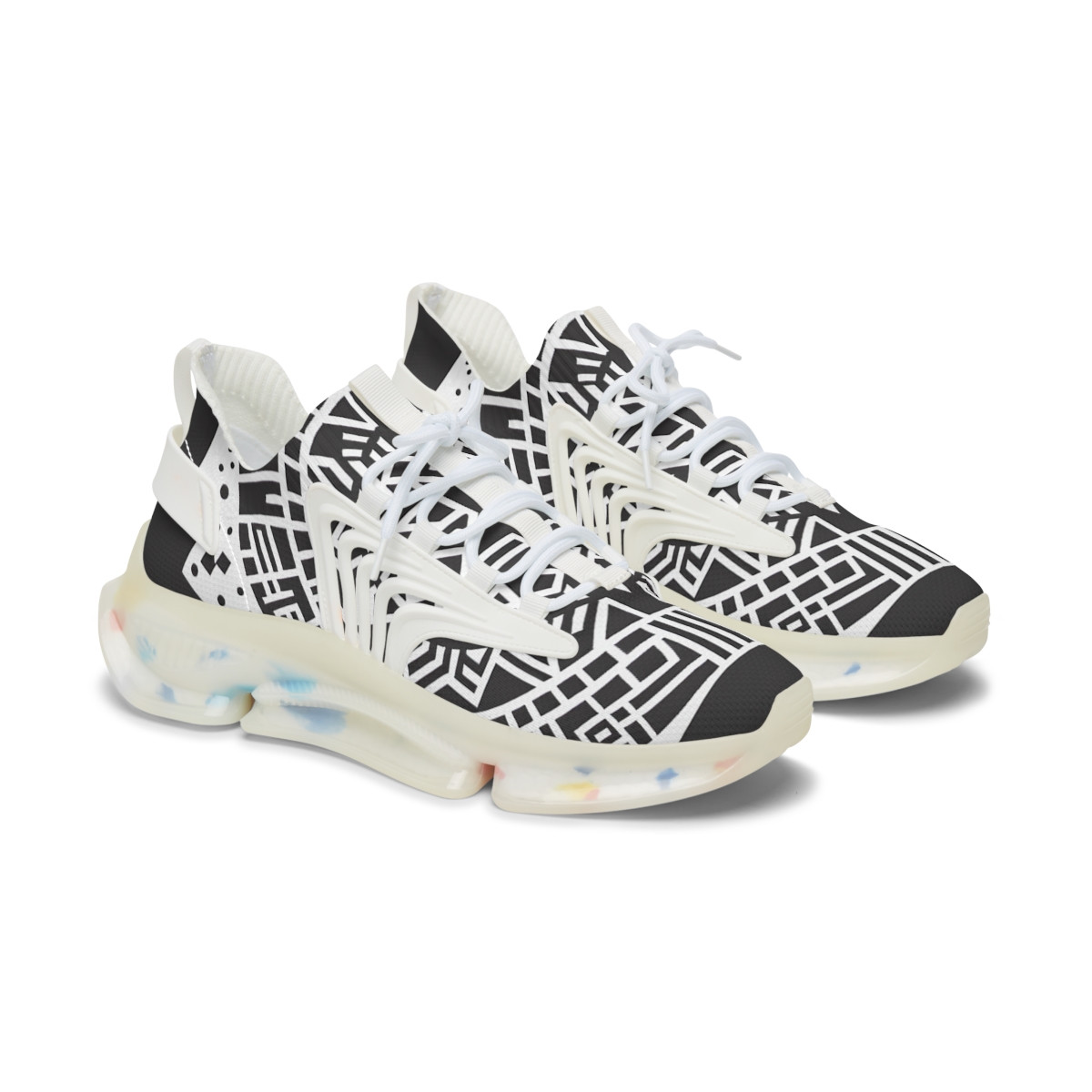 "AfroStride Kente Kicks" - Women's Mesh Sneaker