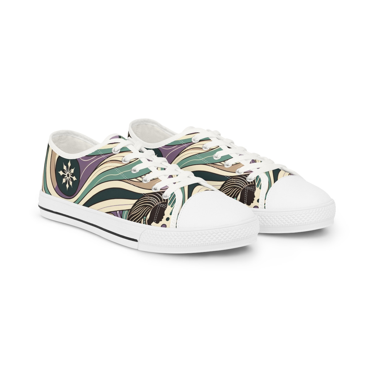 "KenteKicks: AfroCentric Steps" - Men's Lowtop Sneakers