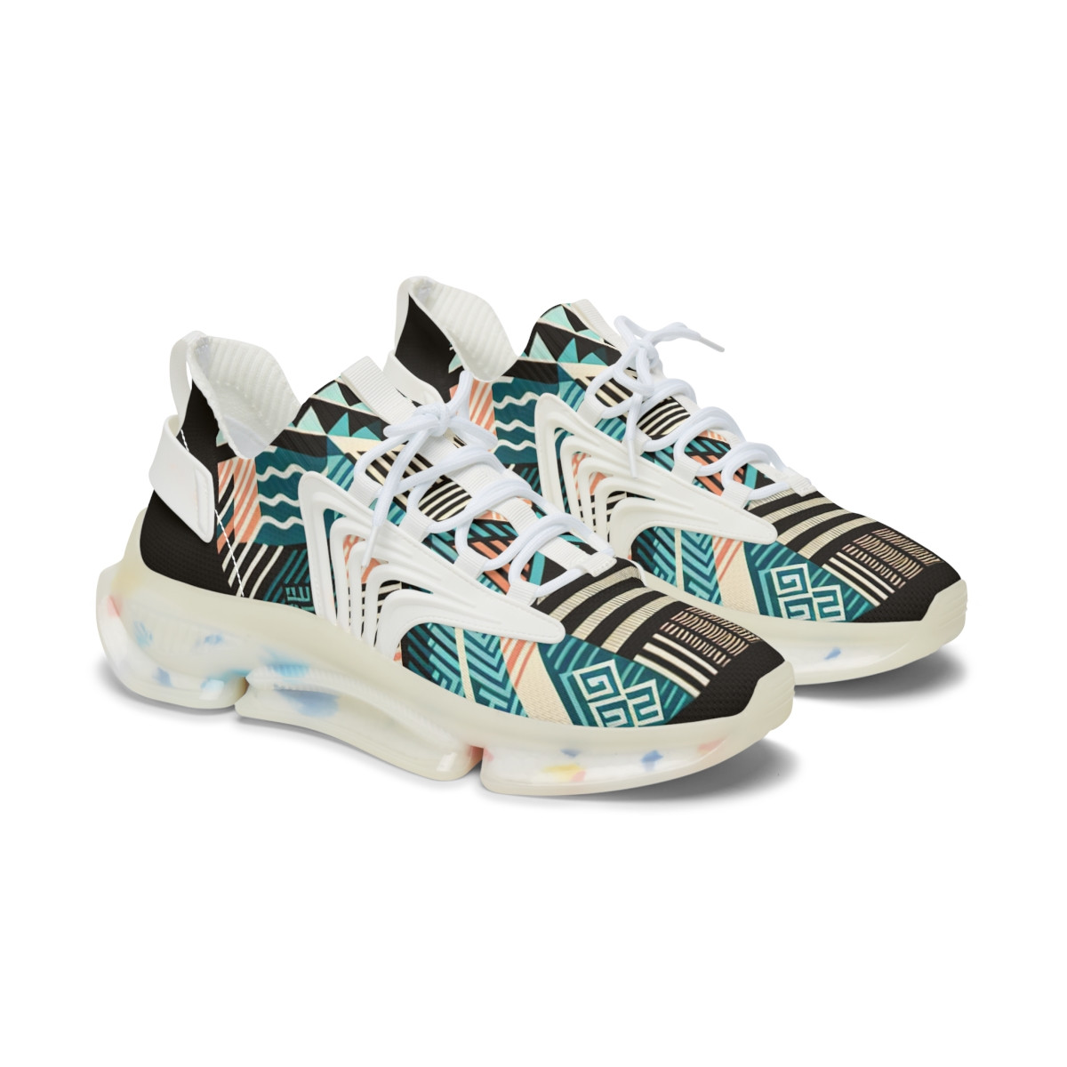 "Ashanti Groove Kente Kicks" - Women's Mesh Sneaker