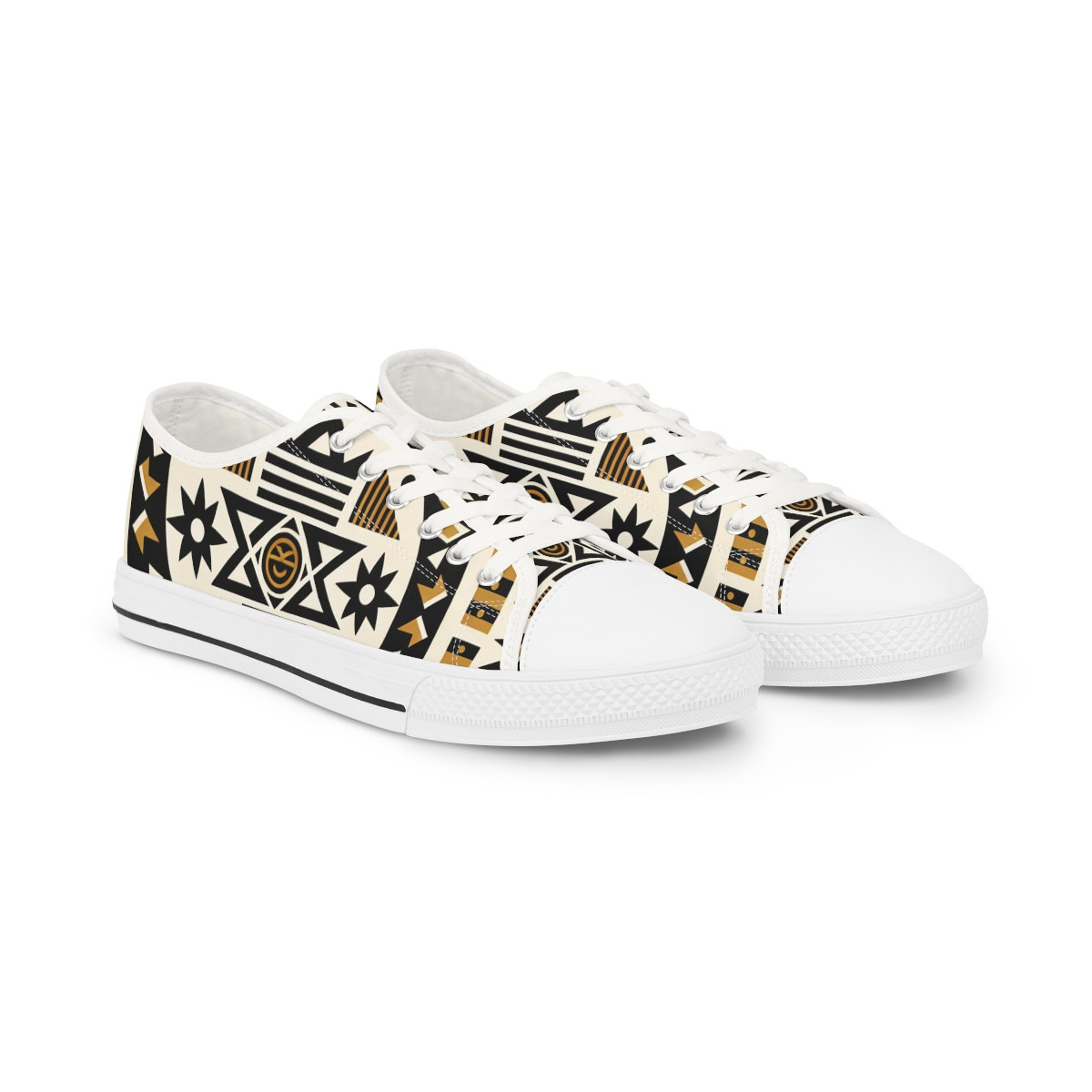 "AfroFusion Kente Kicks" - Men's Lowtop Sneakers