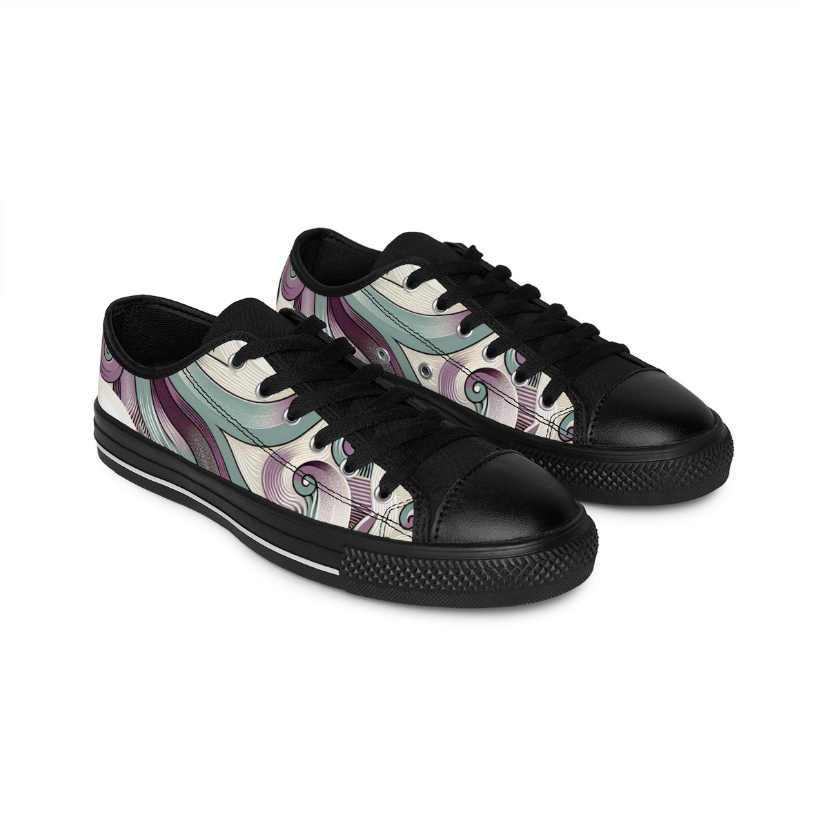 "AfroCentric Kente Kicks" - Women's Sneakers