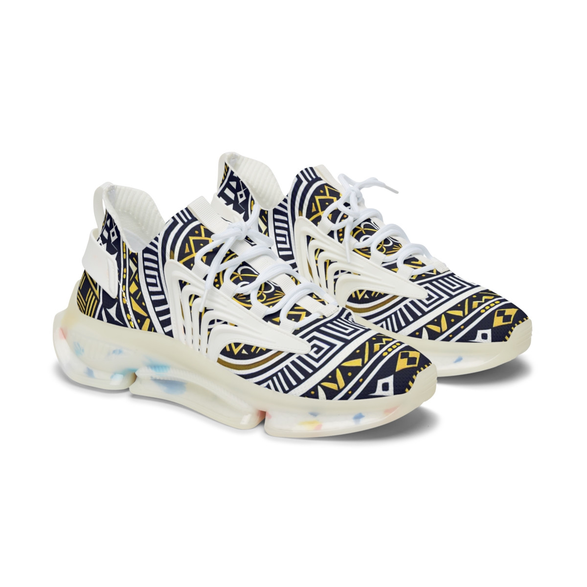 "AfroStride Kente Kicks" - Women's Mesh Sneaker