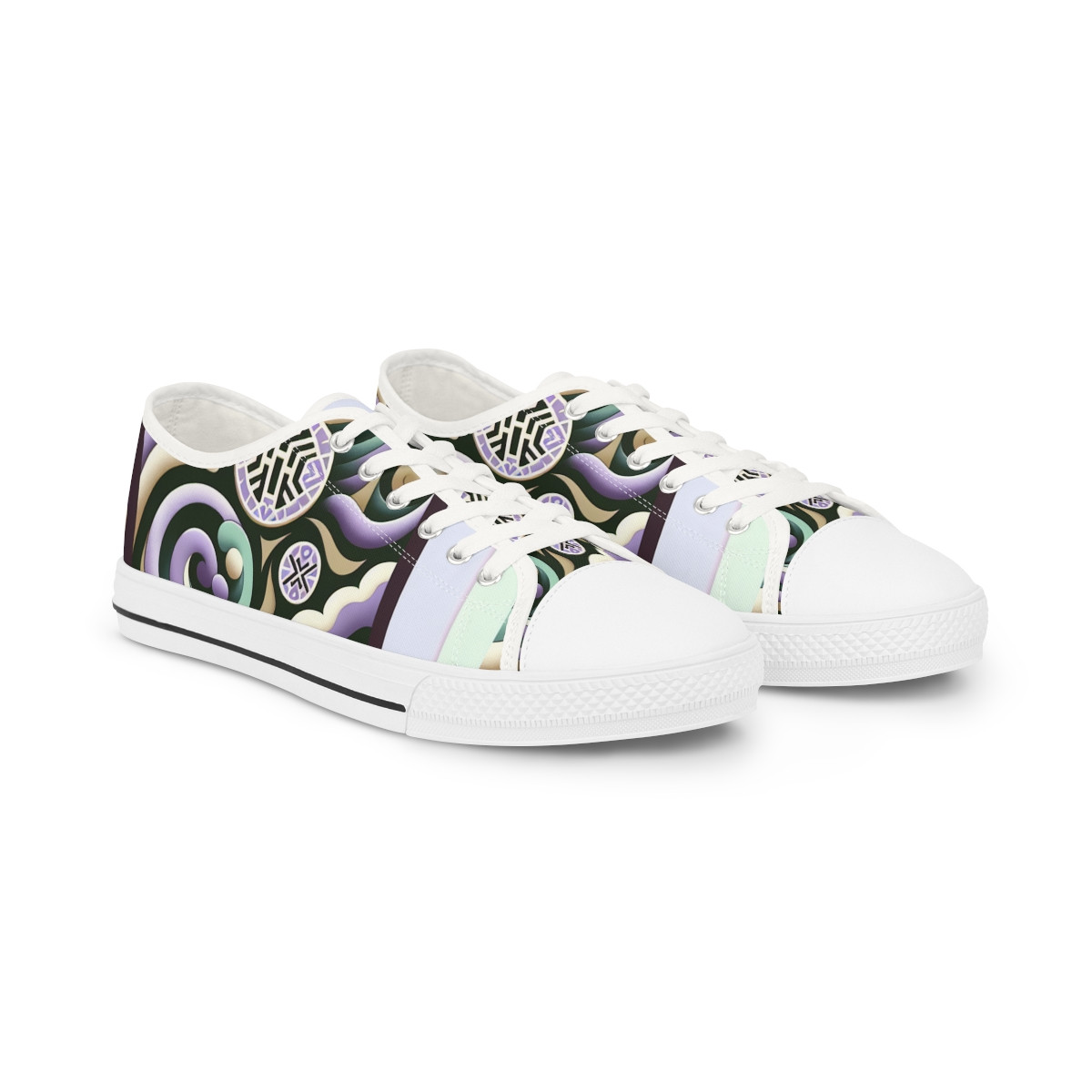 "AfroPulse Kente Kicks" - Men's Lowtop Sneakers