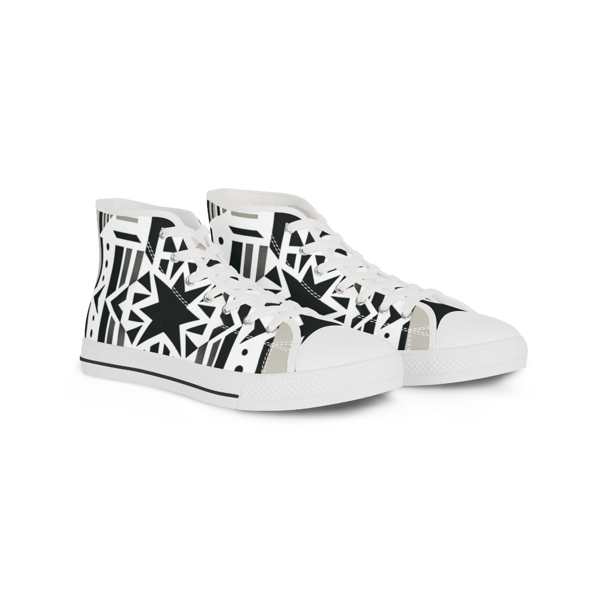 "AfroPulse Kente Kicks" - Men's High top Sneakers