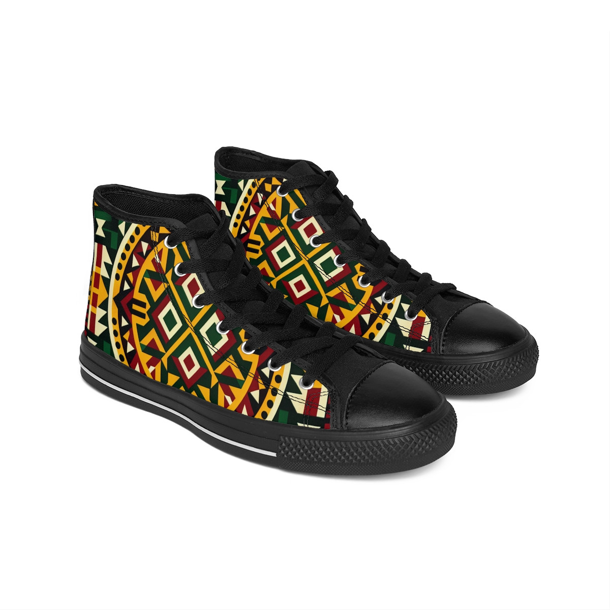 "African Symphony Kente Kicks" - Women's Classic Sneakers