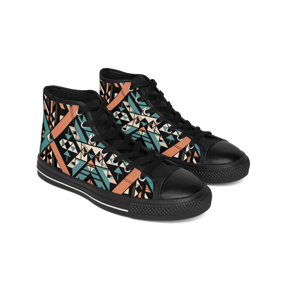 "AfroVibes Kente Kicks" - Women's Classic Sneakers