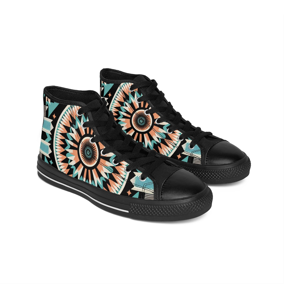 "Heritage Stride: Kente Fusion Sneakers" - Women's Classic Sneakers