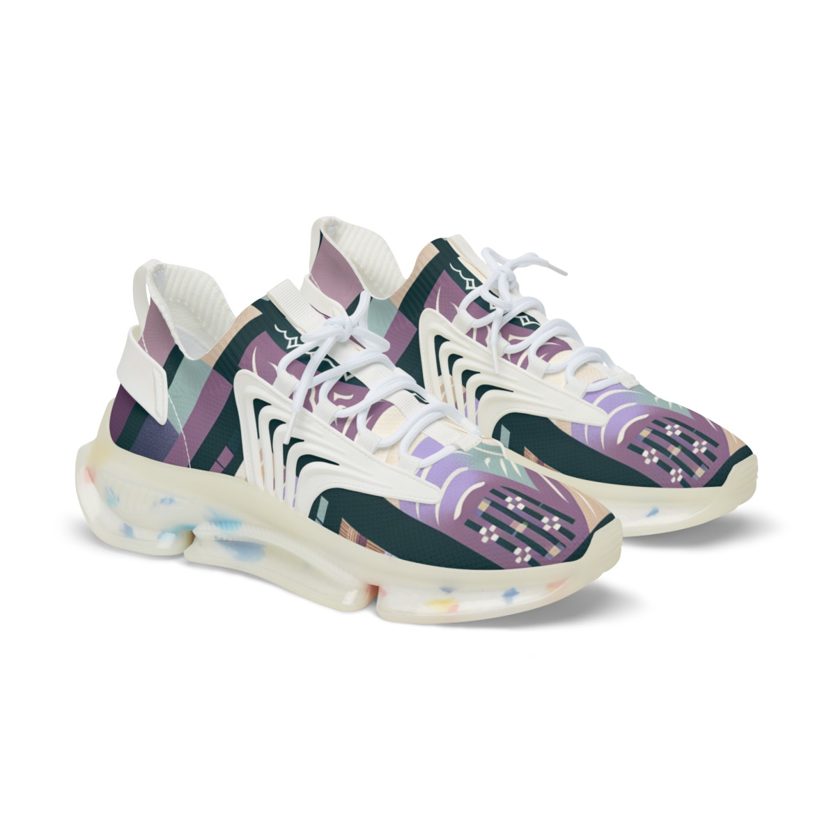 "AfroStride Kaleidoscope Kicks" - Men's Mesh Sneaker