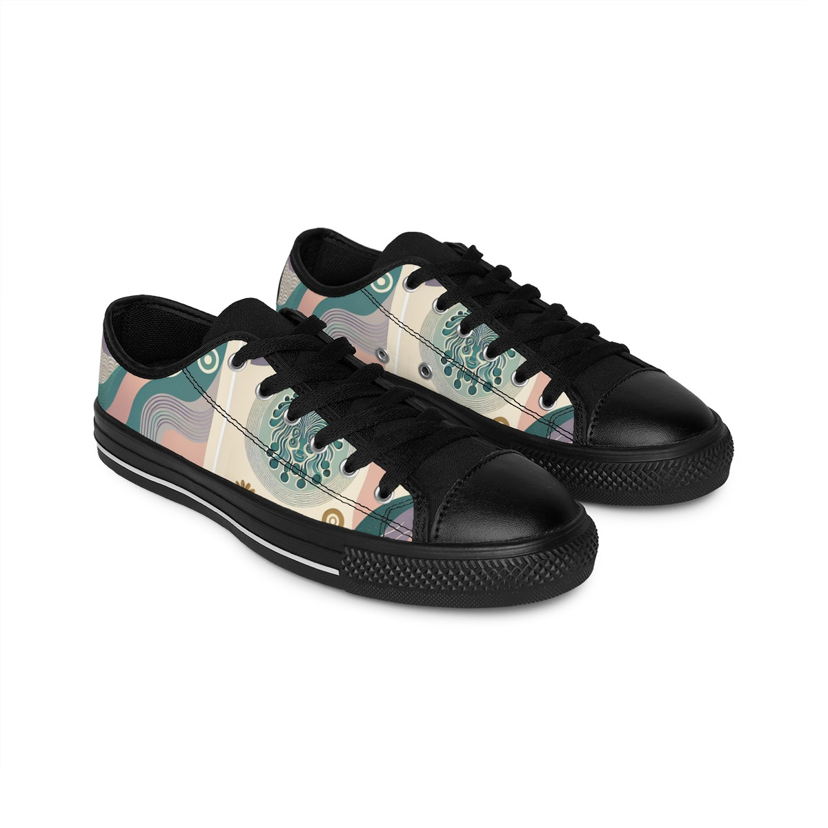"HeritageStride Kente Kicks" - Women's Sneakers