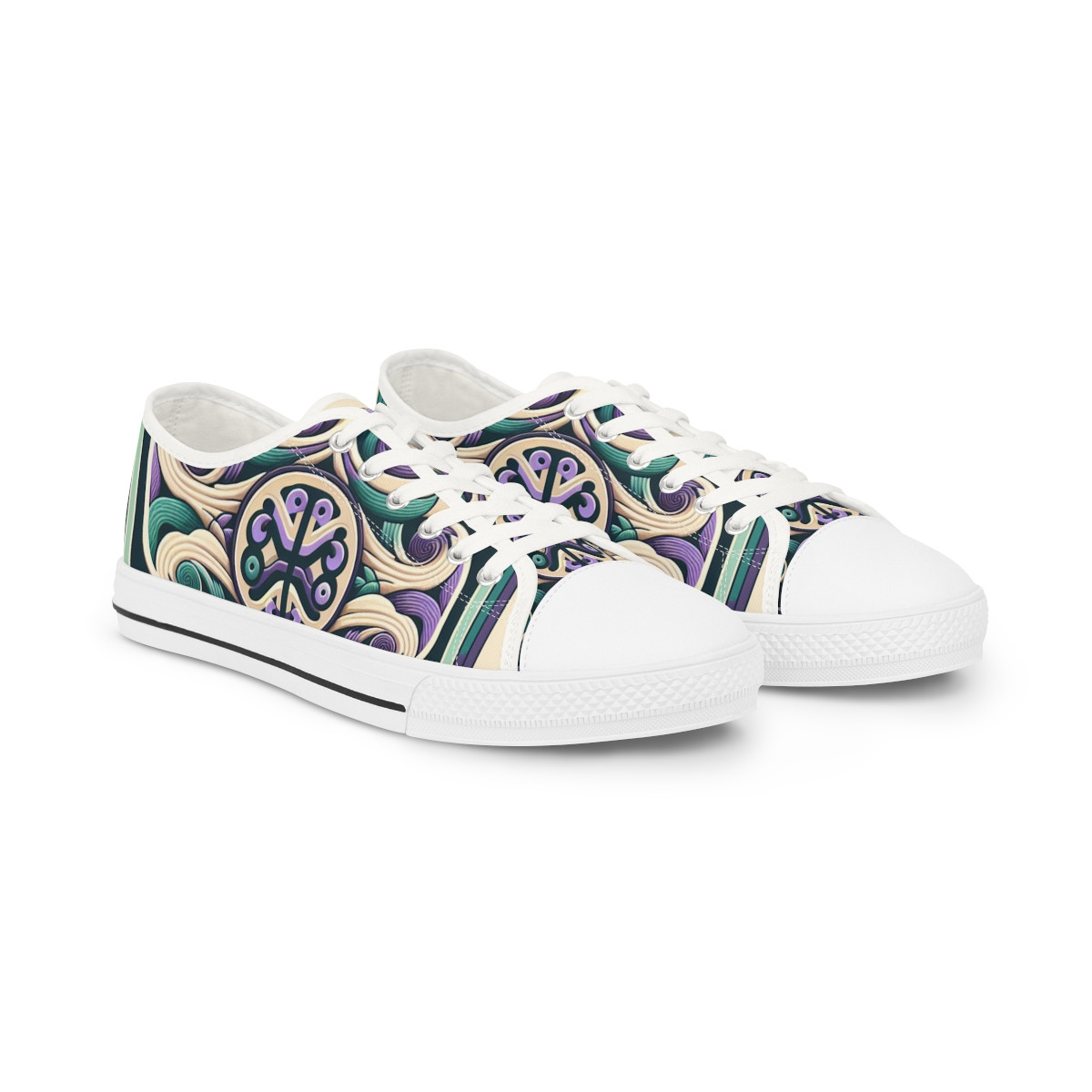 "AfroPulse Kente Kicks" - Men's Lowtop Sneakers