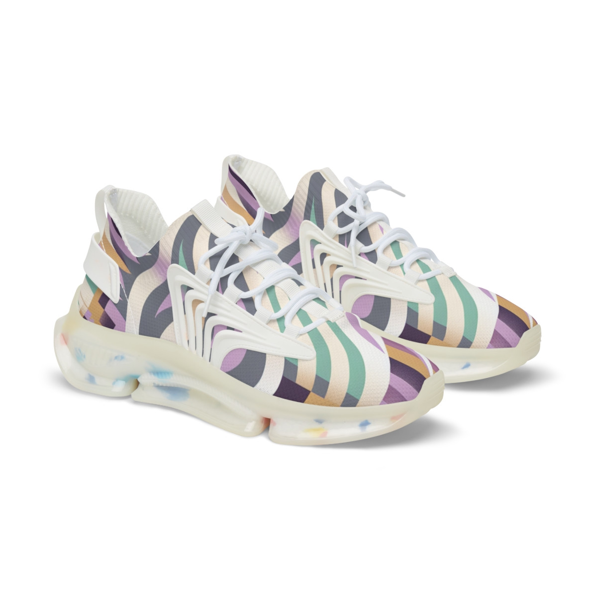 "Kaleidoscopic Kente Kicks" - Men's Mesh Sneaker
