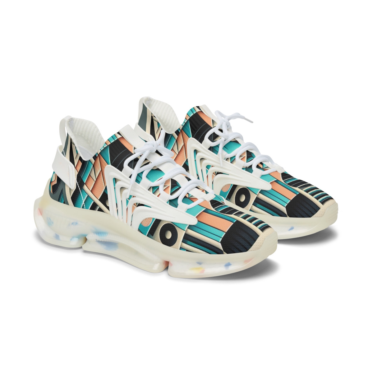 "AfroFusion Kente Kicks" - Women's Mesh Sneaker