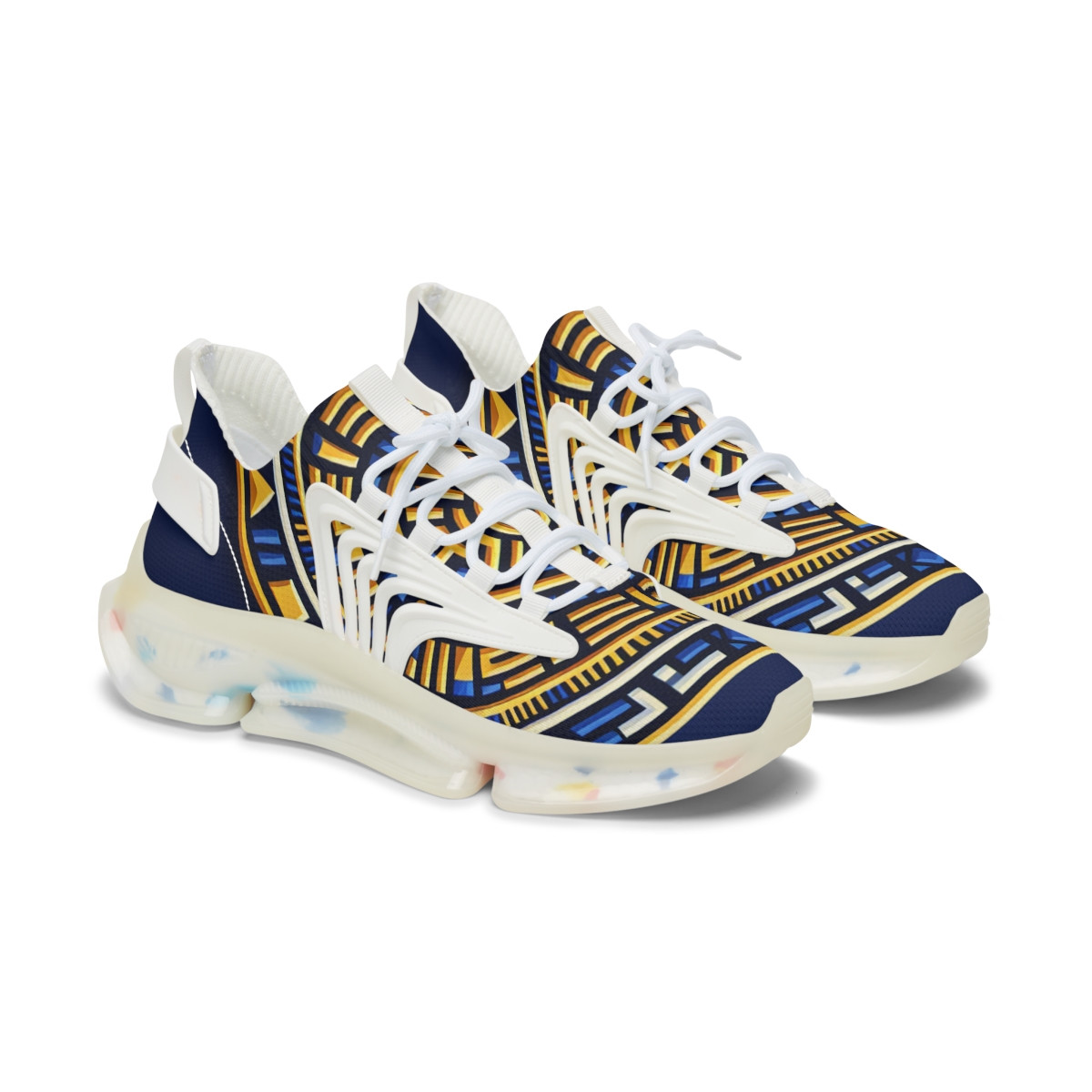 "AfroStride Kente Kicks" - Women's Mesh Sneaker