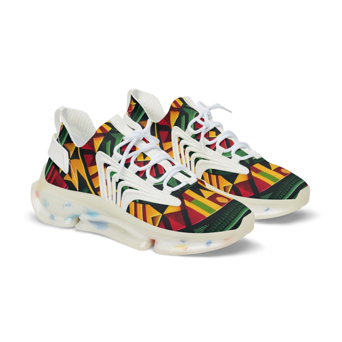 "AfroStride Kente Kicks" - Men's Mesh Sneaker